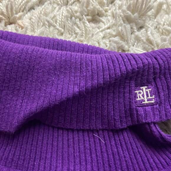 Purple Ralph Lauren Ribbed Turtle Neck - Picture 2 of 4